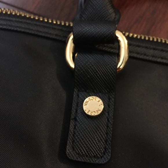 NEW Victoria's Secret Black Bag Purse Handbag Gold - Picture 5 of 10